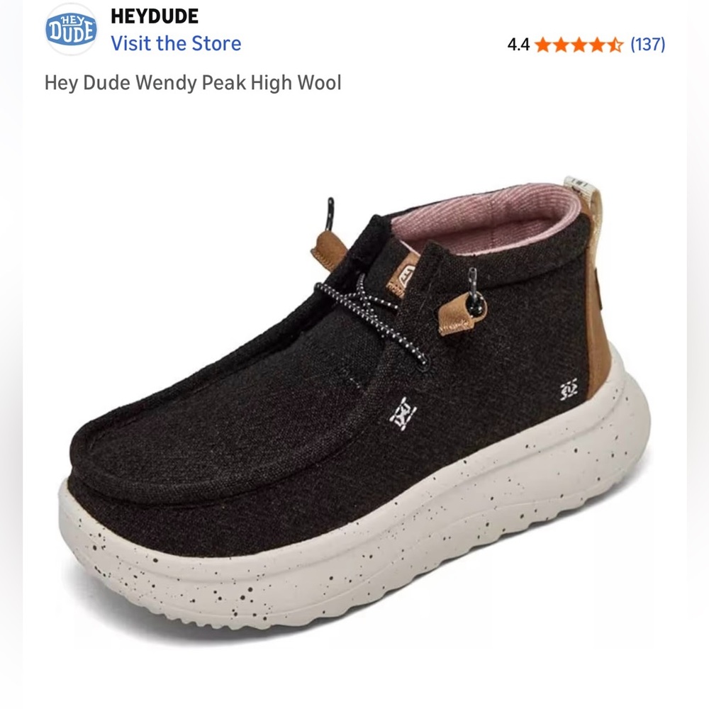 Hey Dude Women’s Wendy Peak Wool Boots Size 8